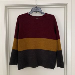 F21 Thick-Knit Color-Blocked Sweater